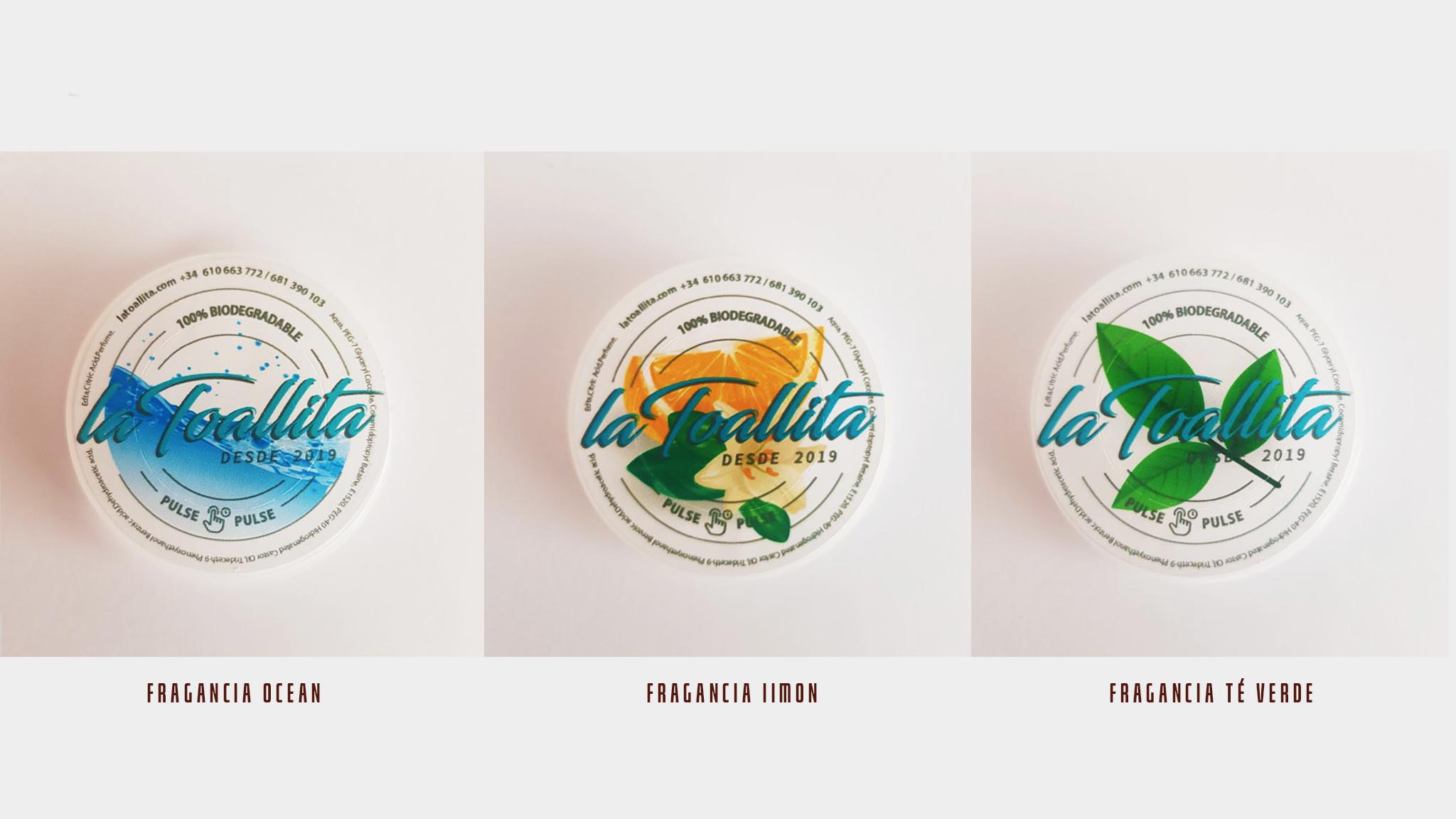 Toallita Perfumada Personalizada H&uacute;meda